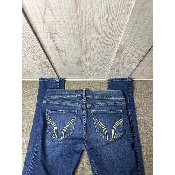Hollister Womens Size 1 Skinny Jeans W25 L29 Cotton Blend Medium Wash Blue Denim - Picture 1 of 6